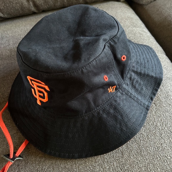 San Francisco Giants 47 Brand Original Black and Orange Bucket Hat - Picture 8 of 9